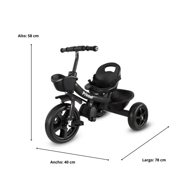 TRICICLO COOL KIDS NDXWZ616 NEGRO PRINSEL