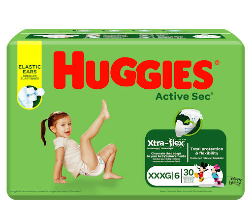 PAÑAL ACTIVE SEC ET6 X30 HUGGIES
