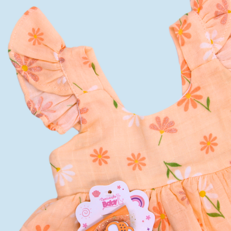 VESTIDO LINO ESTAMPADO 3001 CRECIENDO BABY