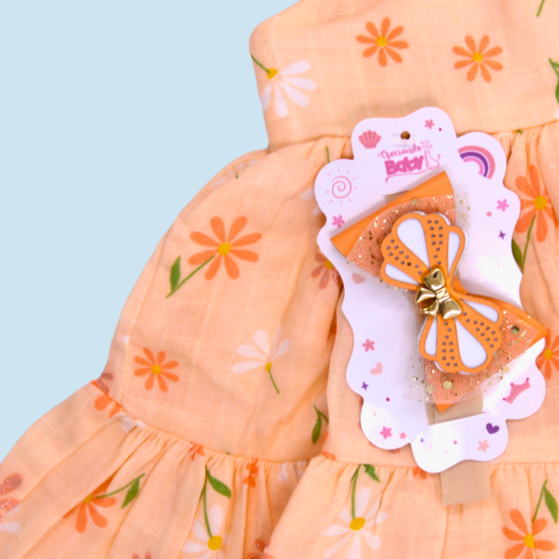 VESTIDO LINO ESTAMPADO 3001 CRECIENDO BABY