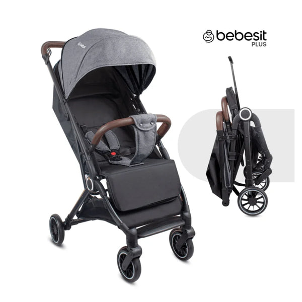 COCHE TIPO MALETA COMPACTO MICRO JCX5 GRIS BEBESIT-