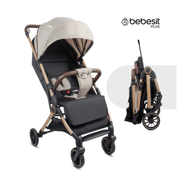 COCHE TIPO MALETA COMPACTO MICRO JCX5 BEIGE BEBESIT-
