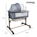 CUNA COLECHO SIDE BY SIDE DORADO BEBESIT