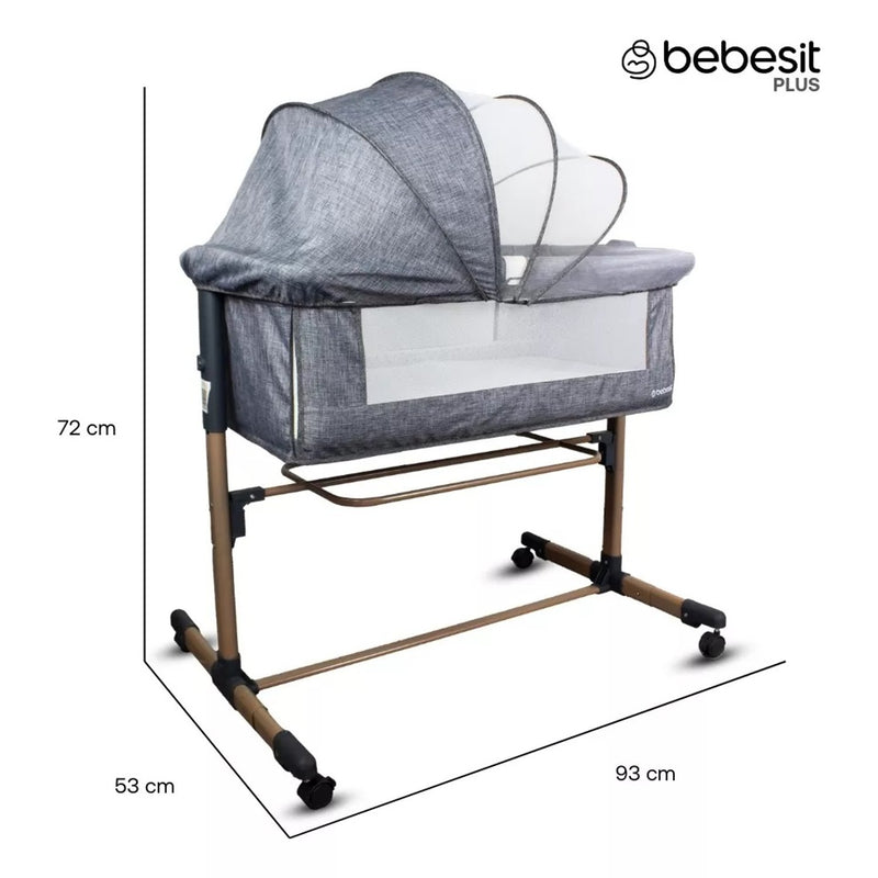 CUNA COLECHO SIDE BY SIDE DORADO BEBESIT