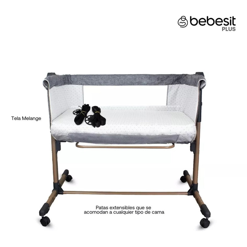 CUNA COLECHO SIDE BY SIDE DORADO BEBESIT