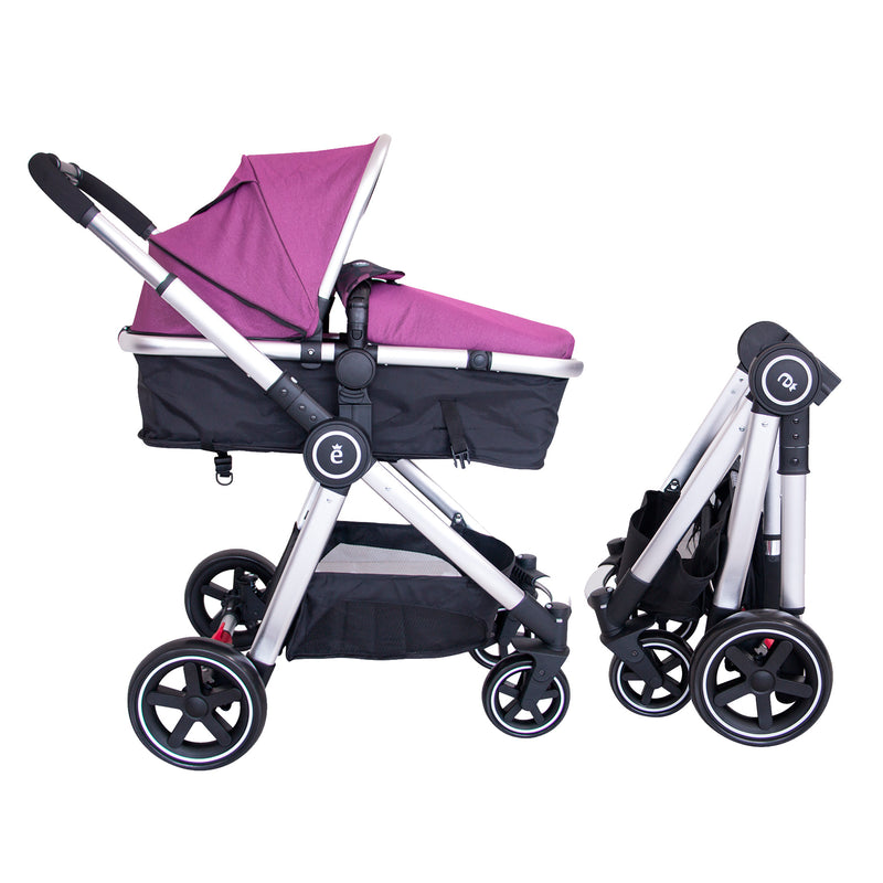 Coche Moises + Cargador Ev159/511 Evezo Morado