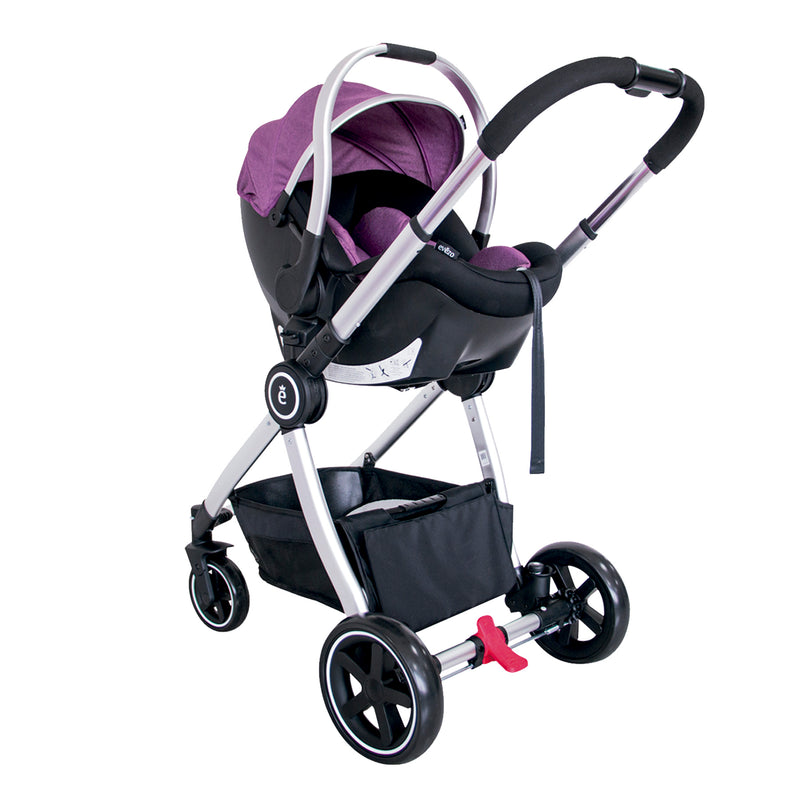 Coche Moises + Cargador Ev159/511 Evezo Morado