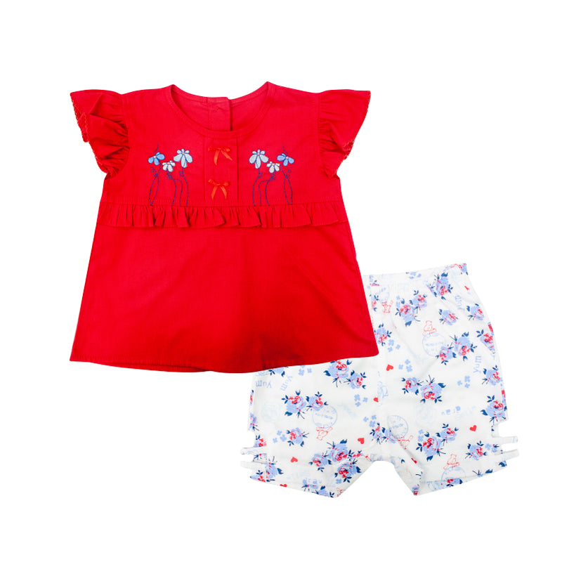 Conjunto Niña 1107 Rojitas