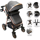 COCHE ALIZZE HAPPY BABY GRIS