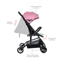 Coche Praga Premium Baby Rosado