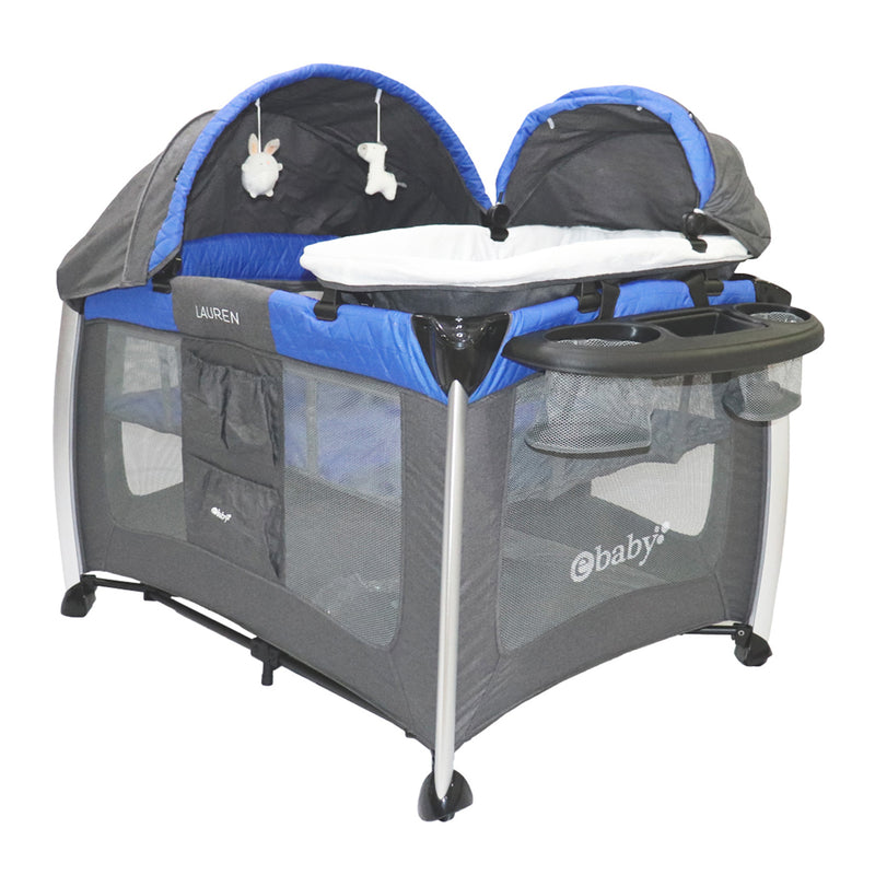 Cuna Corral De Lujo Lauren Eb730 Ebaby Azul