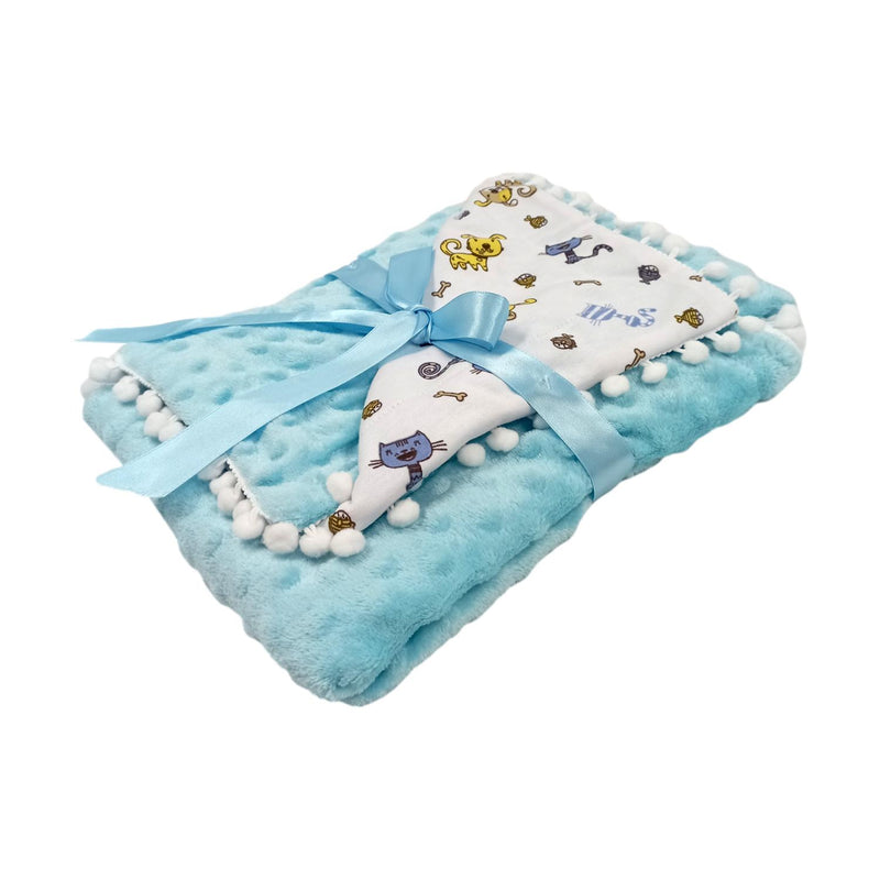 Cobija Doble Faz Pompom 80X1M 4004 Sueño De Angel