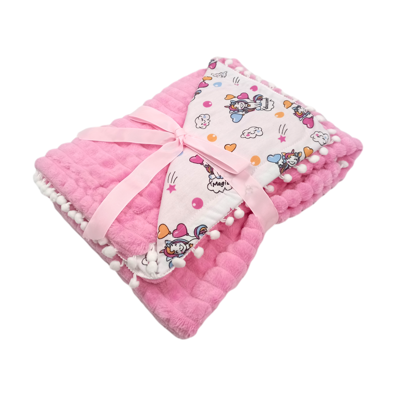 Cobija Doble Faz Pompom 80X1M 4004 Sueño De Angel