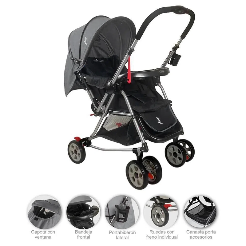 COCHE MECEDORA BALANCE PREMIUM BABY GRIS