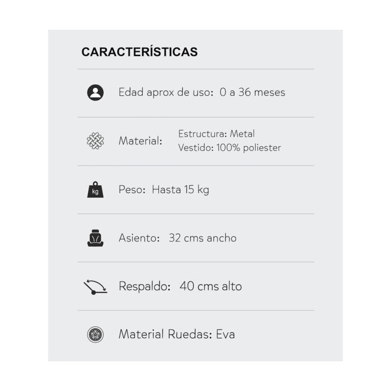 COCHE MECEDORA BALANCE PREMIUM BABY GRIS