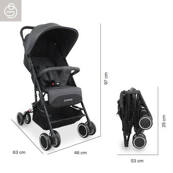 COCHE COMPACTO BIT JC207 BEBESIT NEGRO