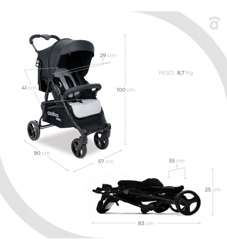 COCHE STROLLER MIT ANTHRACITE 18519 ASALVO