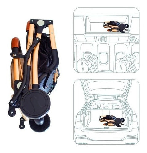 Coche Tipo Maleta Tr18-A Baby Kays Gris