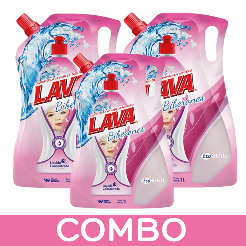 Combo x 3 Liquido Lava Tetero Doy Pack X1000Ml