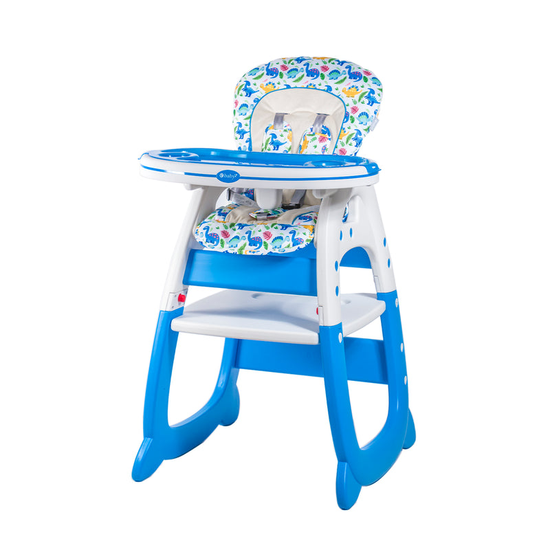 Silla Comedor Merly Eb625-3 Ebaby Azul- Dinosaurios