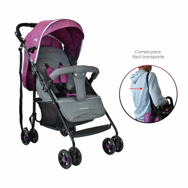 Coche Verso Happy Baby Rosado