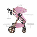 Coche Alizze Cs Happy Baby Rosado