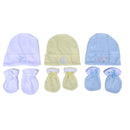 GORRO X3 Y MITONES 1042 CRECIENDO BABY