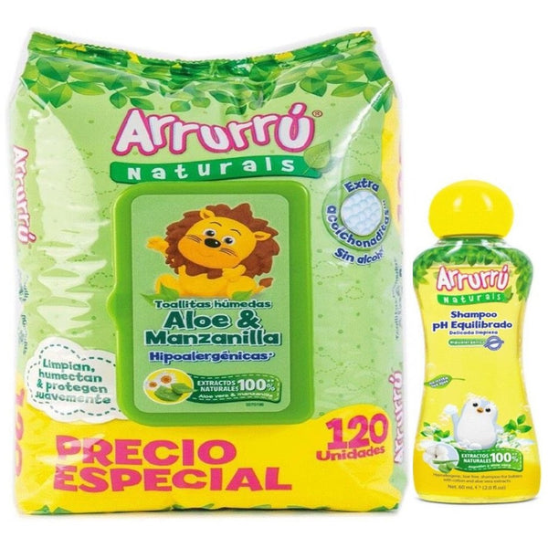 Toallas Hum Aloe X120+Shamp Ph X60 Arrur