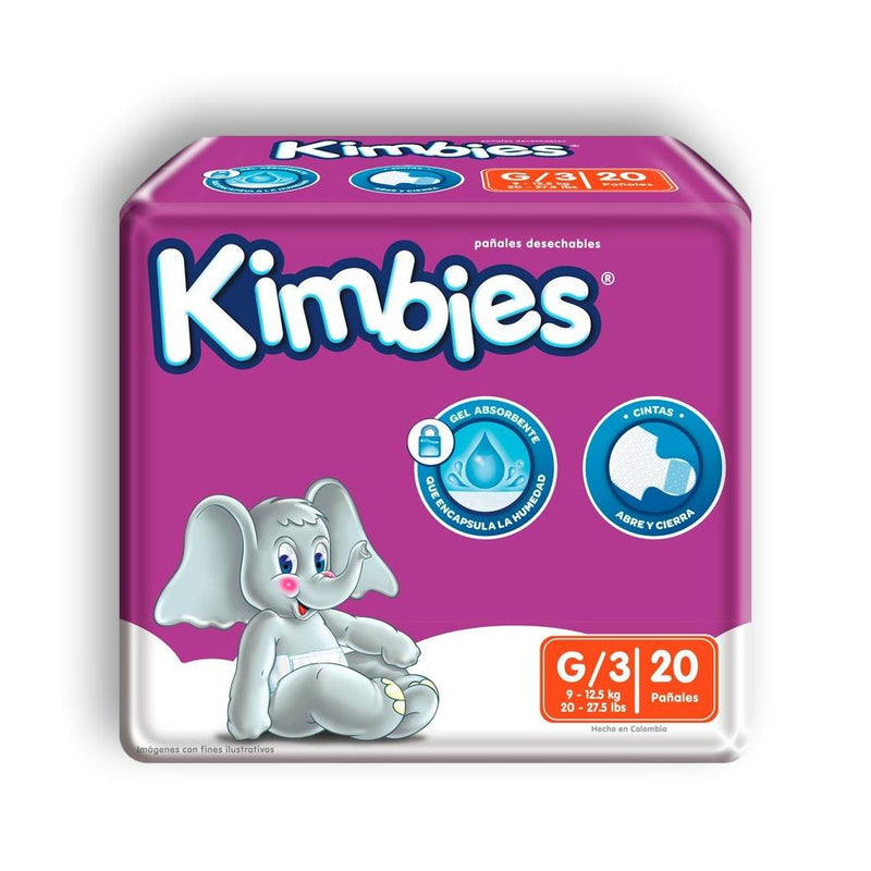 PAÑAL ET 3 X20 7207 KIMBIES