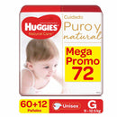 Pañal Natural Care Et3 X72 Huggies
