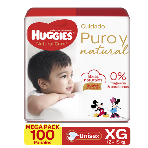 Pañal Natural Care Et4 X100 Huggies