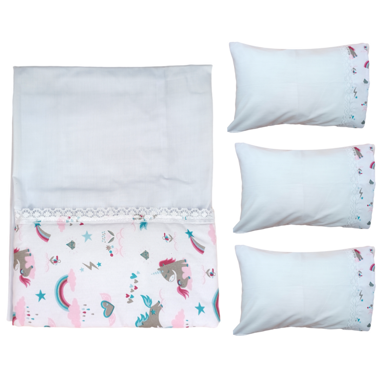 Sabana Estampada +3 Fundas 1001 Sueño De Angel