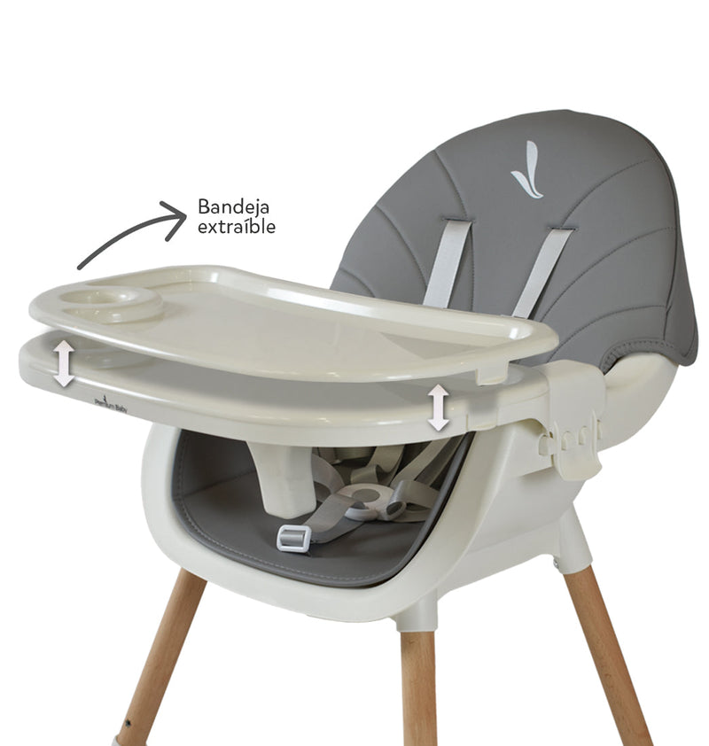 SILLA COMEDOR ALABAMA PREMIUM BABY GRIS