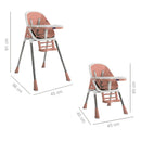 SILLA COMEDOR NEPAL HAPPY BABY ROSADO
