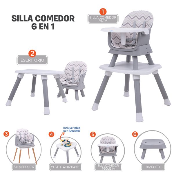 SILLA COMEDOR SIDNEY 6EN1 PRIORI PINK