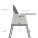 SILLA COMEDOR ZOE HAPPY BABY GRIS