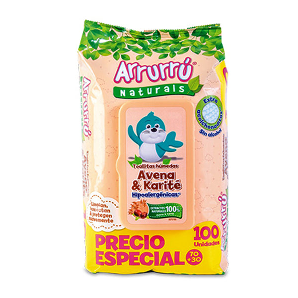 Toallas Humedas Avena&Karite X100 Arrurru (4625975246934)