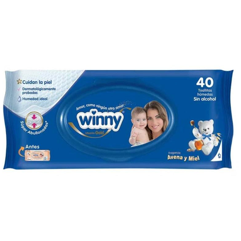 TOALLITAS WINNY AVENA Y MIEL PAQX40 (11657019338)