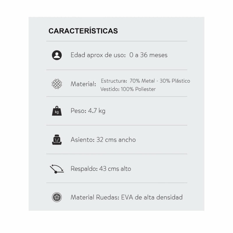 Coche Verso Happy Baby Rosado