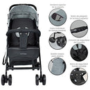 COCHE VERSO HAPPY BABY GRIS