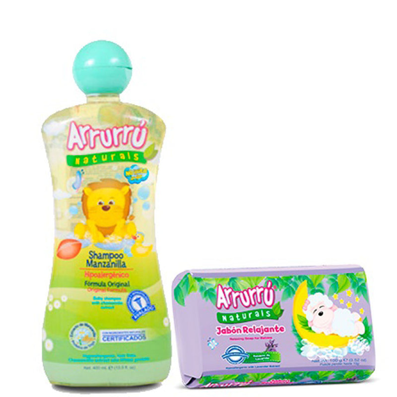 Shampoo Manzanilla X220ML+Jabon Arrurru (11659214986)