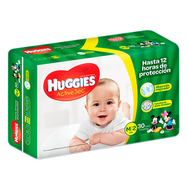 Pañal Active Sec Et2 X30 Huggies (11657729354)