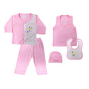 Set primer día 5 piezas  rosado para niña