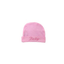 Gorro de set primer día de  5 piezas rosado para niña