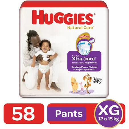 PAÑAL NATURAL CARE PANTS ET4 X58 HUGGIES